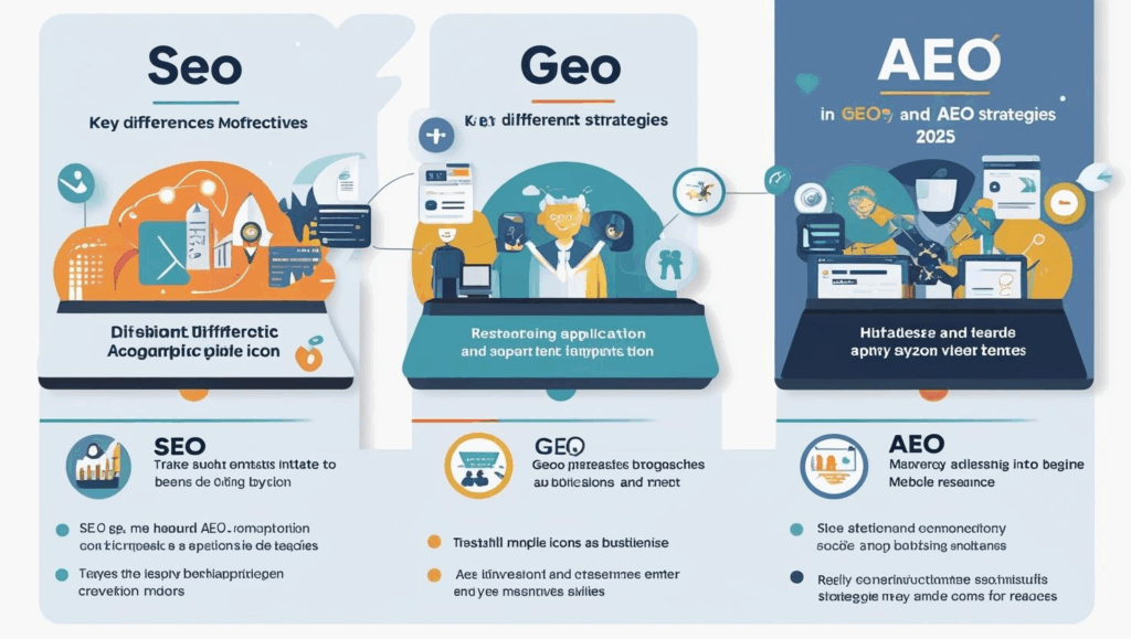 SEO VS GEO VS AEO, What's the Difference & Why It Matters in 2025
