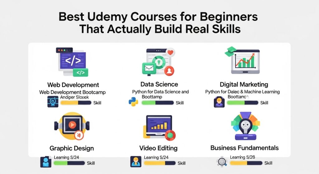 Best Udemy Courses for Beginners That Actually Build Real Skills