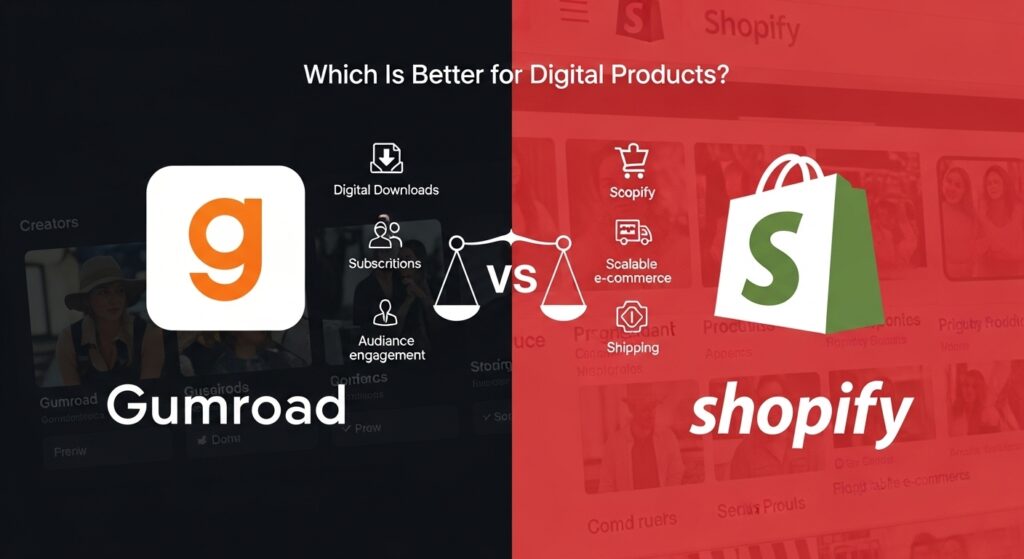 Gumroad vs Shopify Which Is Better for Digital Products